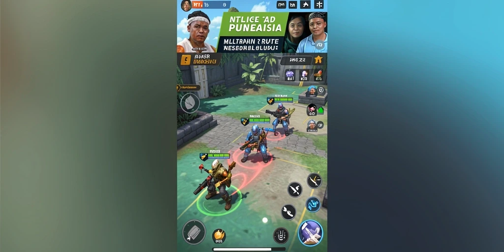 Screenshot menunjukkan pemandangan level pertama yang menawan.